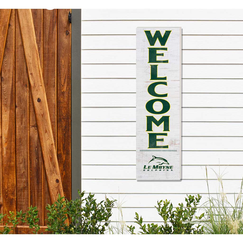 10x35 Indoor Outdoor Sign WELCOME Le Moyne College DOLPHINS