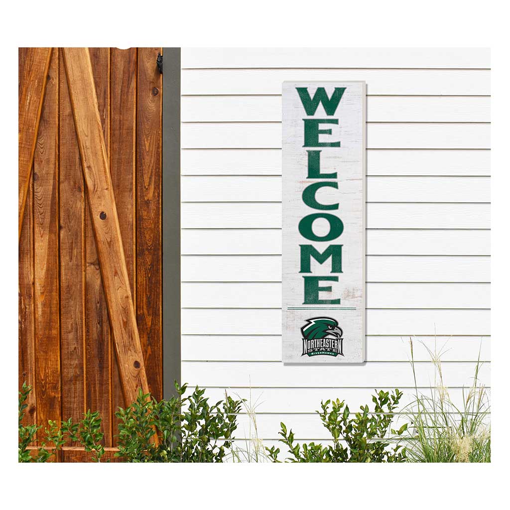 10x35 Indoor Outdoor Sign WELCOME Northeastern State University Riverhawks