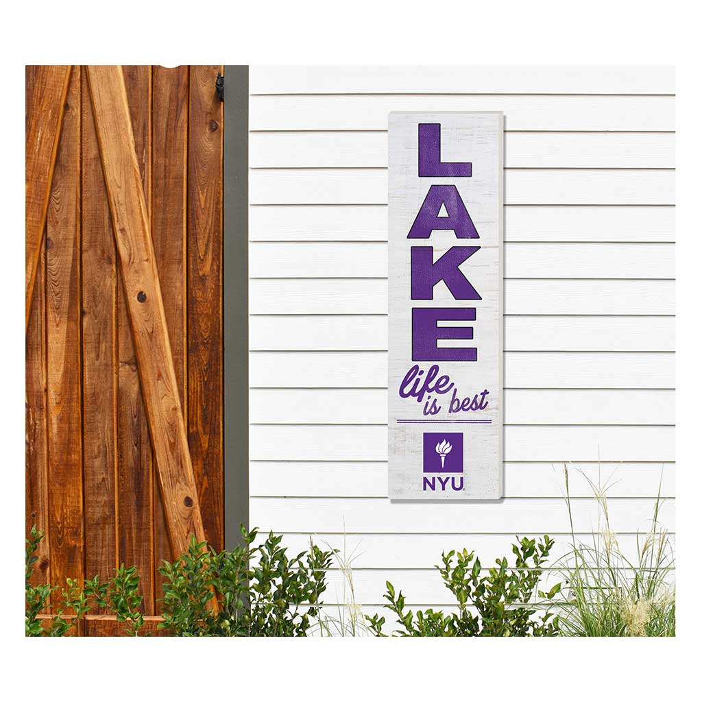 10x35 Indoor Outdoor Sign LAKE Life New York University Violets