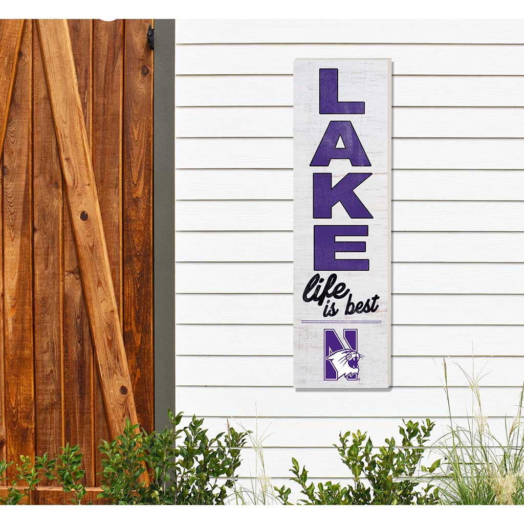 10x35 Indoor Outdoor Sign LAKE Life Northwestern Wildcats