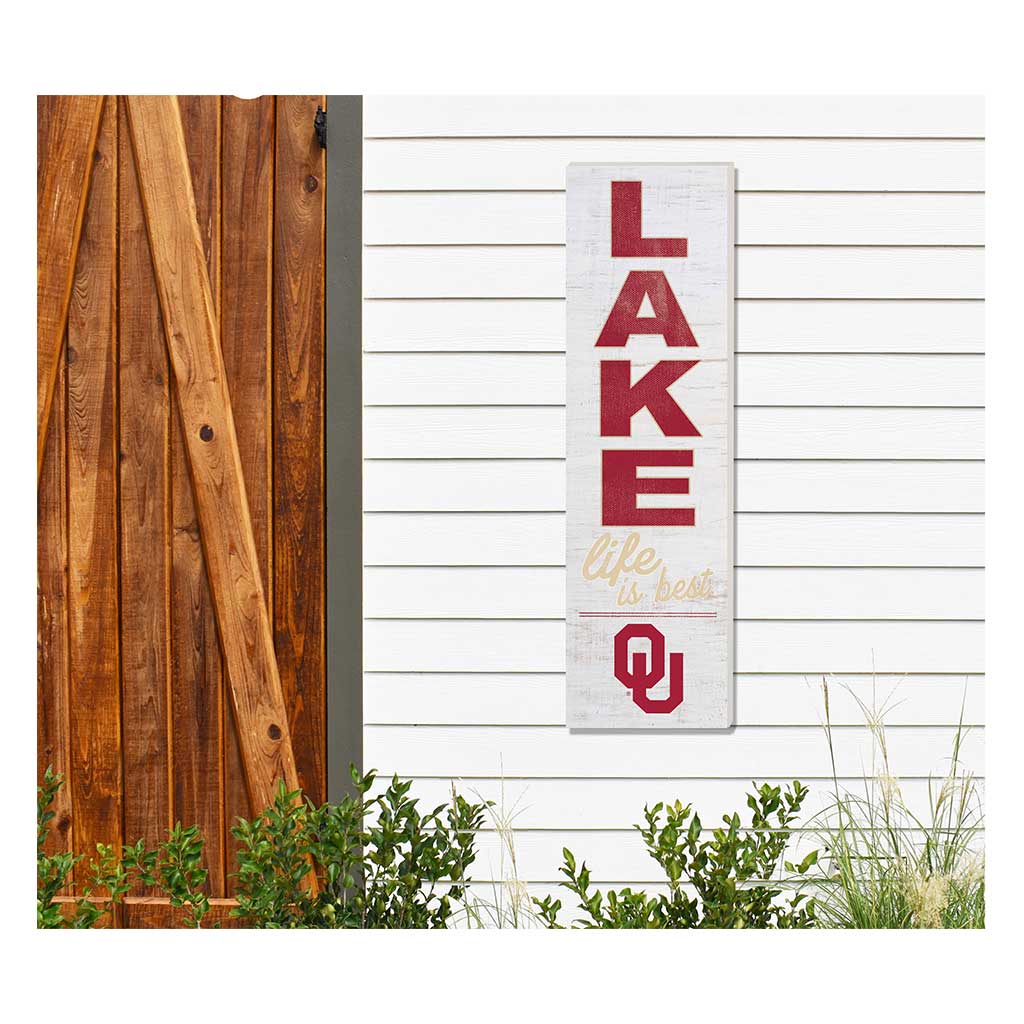 10x35 Indoor Outdoor Sign LAKE Life Oklahoma Sooners