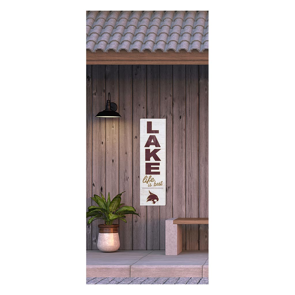 10x35 Indoor Outdoor Sign LAKE Life Texas State Bobcats