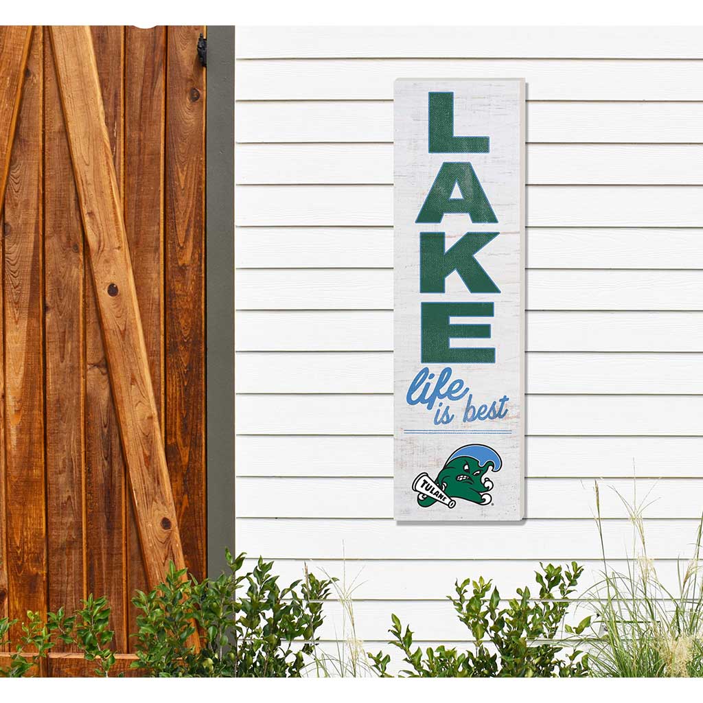 10x35 Indoor Outdoor Sign LAKE Life Tulane Green Wave