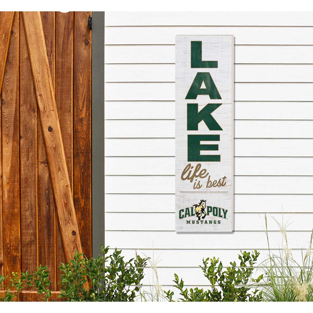 10x35 Indoor Outdoor Sign LAKE Life California Polytechnic State Mustangs