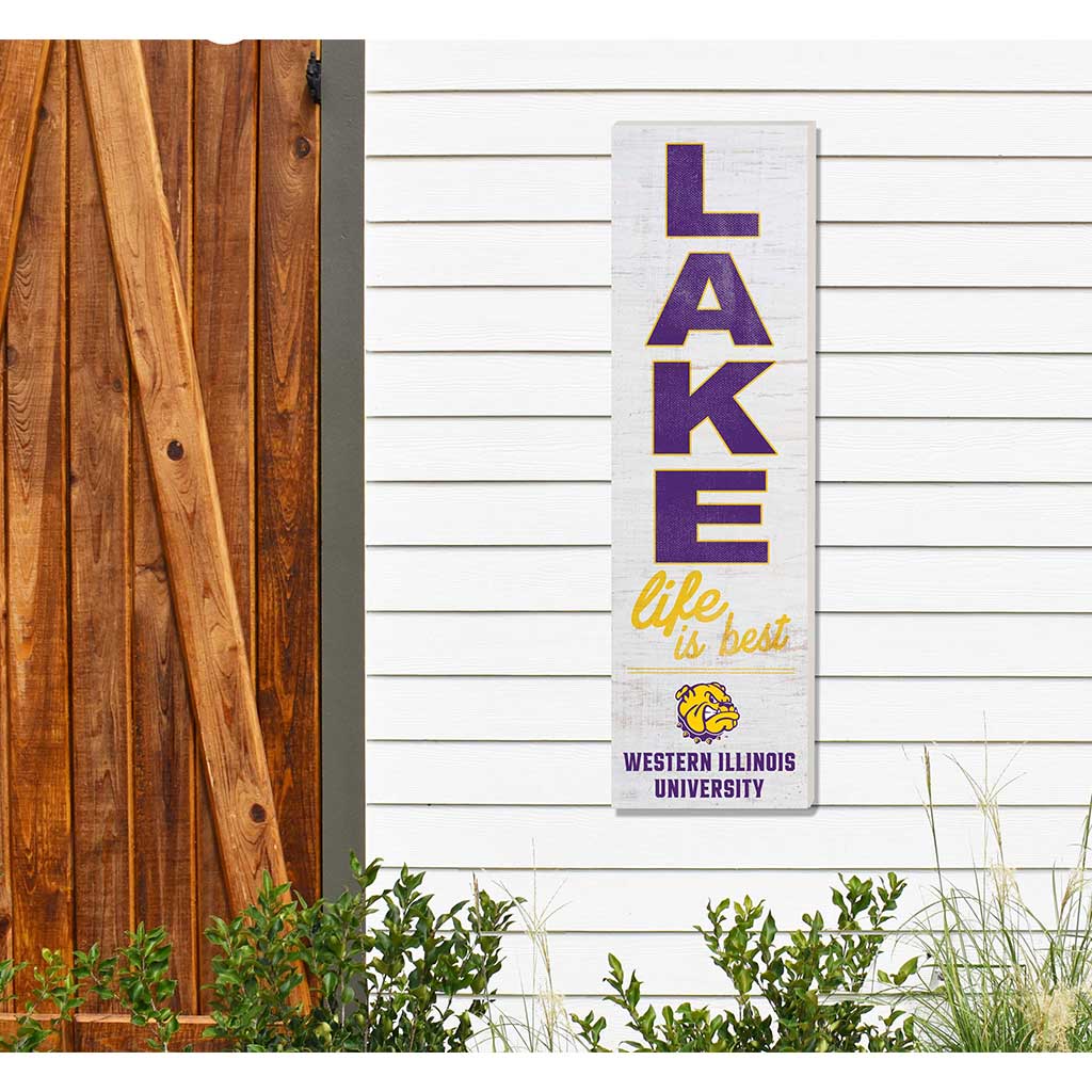 10x35 Indoor Outdoor Sign LAKE Life Western Illinois Leathernecks