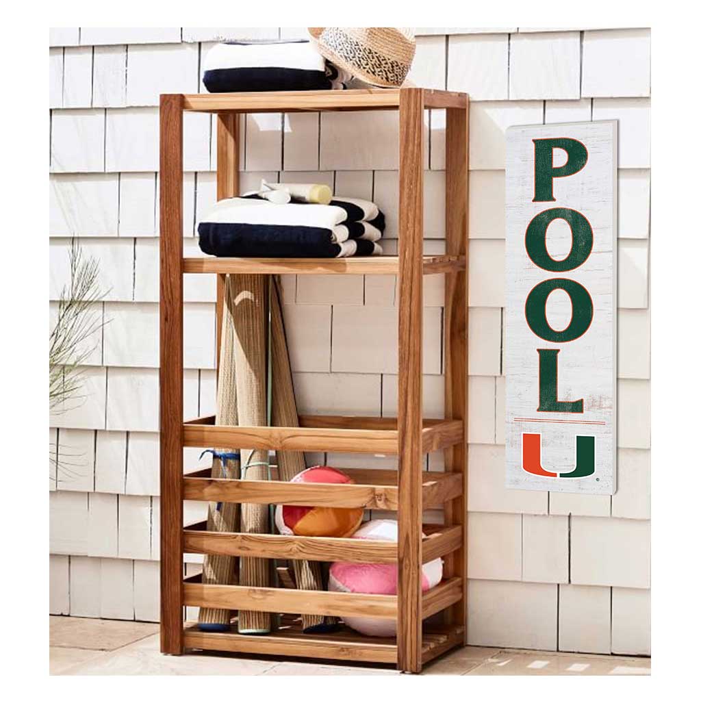 10x35 Indoor Outdoor Sign Pool Miami Hurricanes