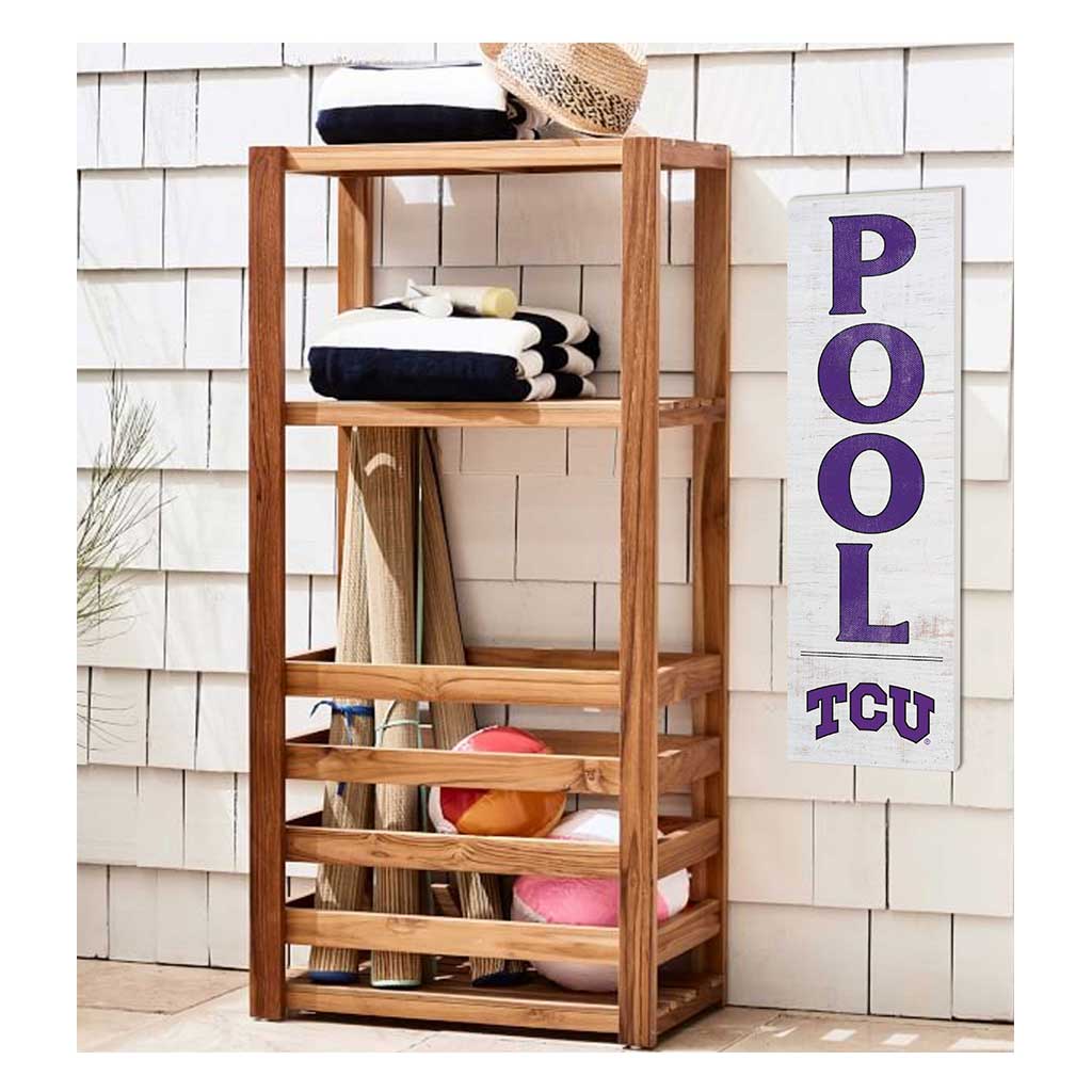 10x35 Indoor Outdoor Sign Pool Texas Christian Horned Frogs