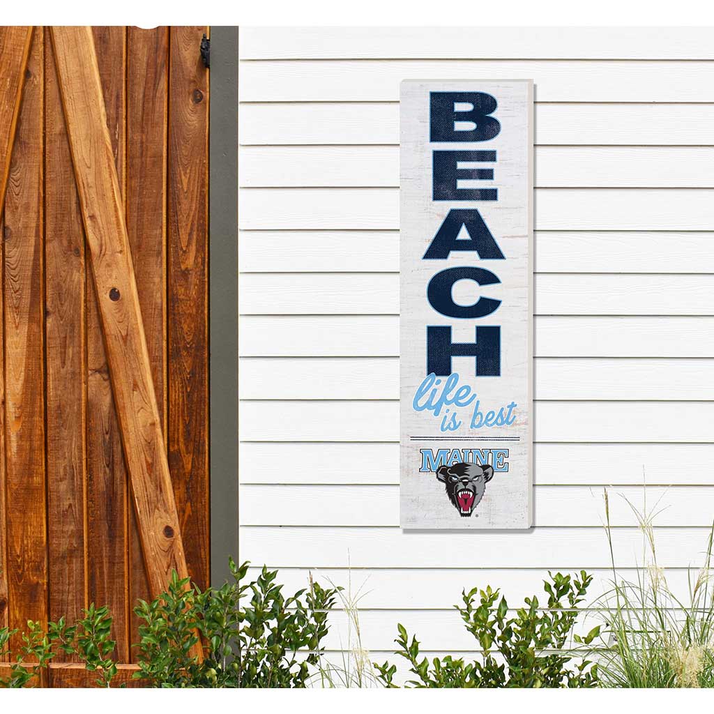 10x35 Indoor Outdoor Sign Beach Life Maine (Orono) Black Bears