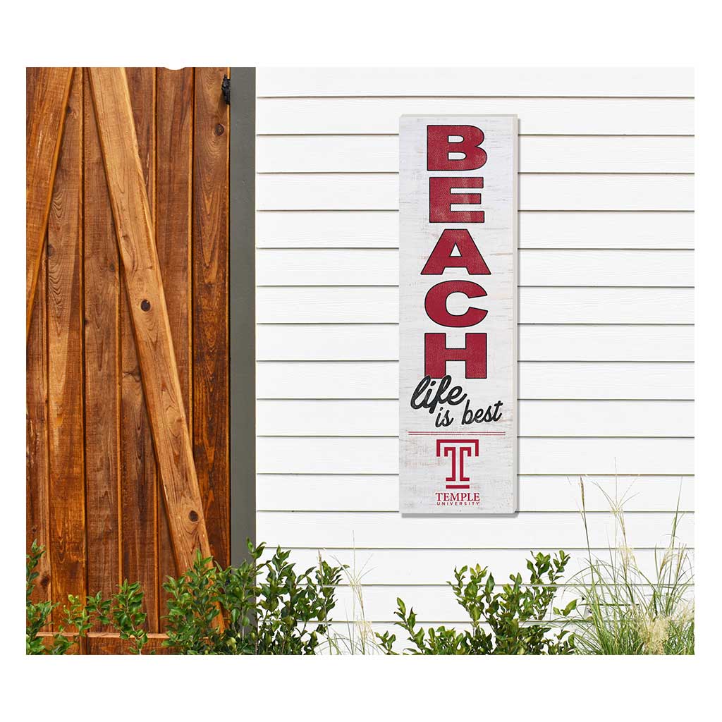 10x35 Indoor Outdoor Sign Beach Life Temple Owls