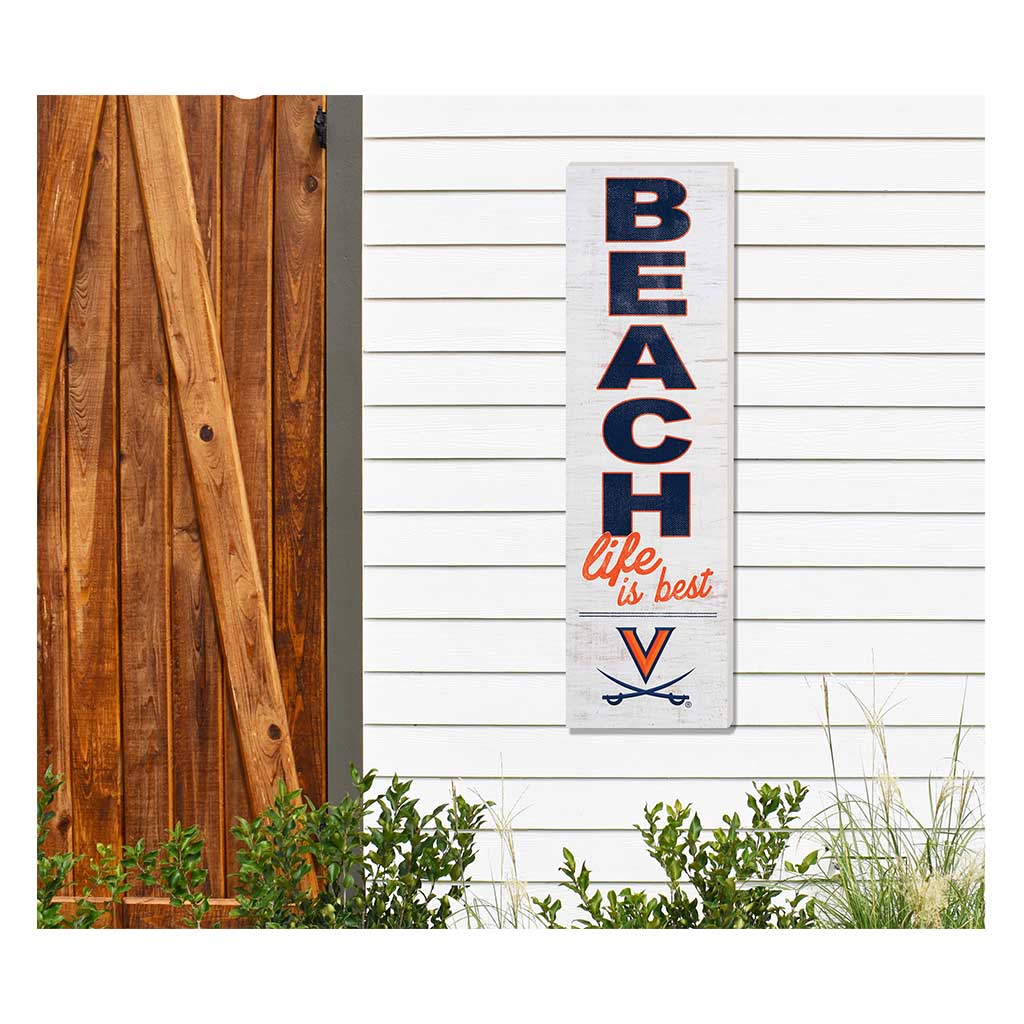 10x35 Indoor Outdoor Sign Beach Life Virginia Cavaliers