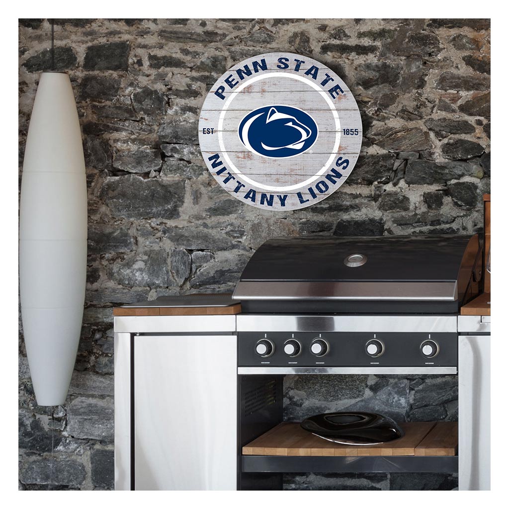 20x20 Indoor Outdoor Weathered Circle Penn State Nittany Lions