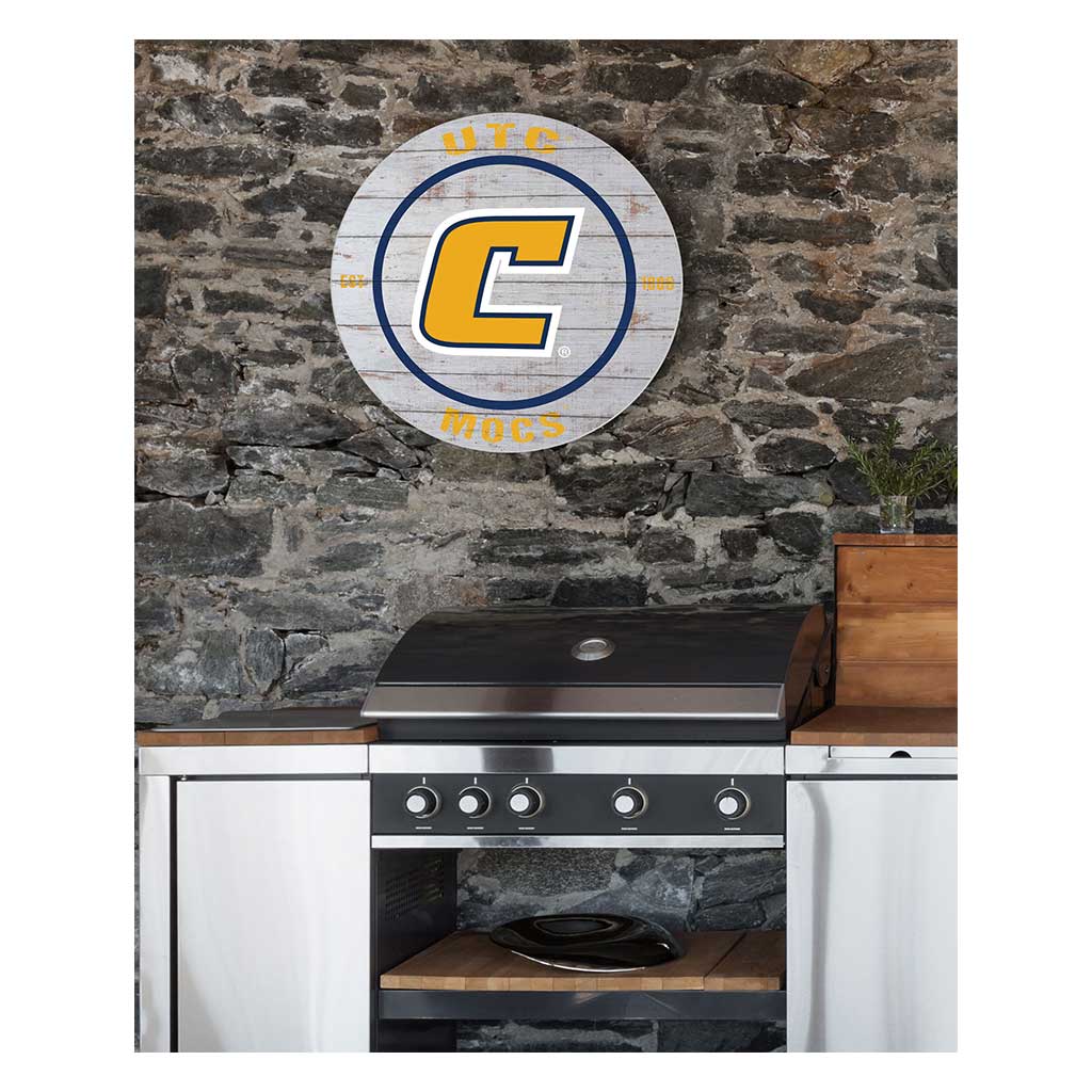 20x20 Indoor Outdoor Weathered Circle Tennessee Chattanooga Mocs