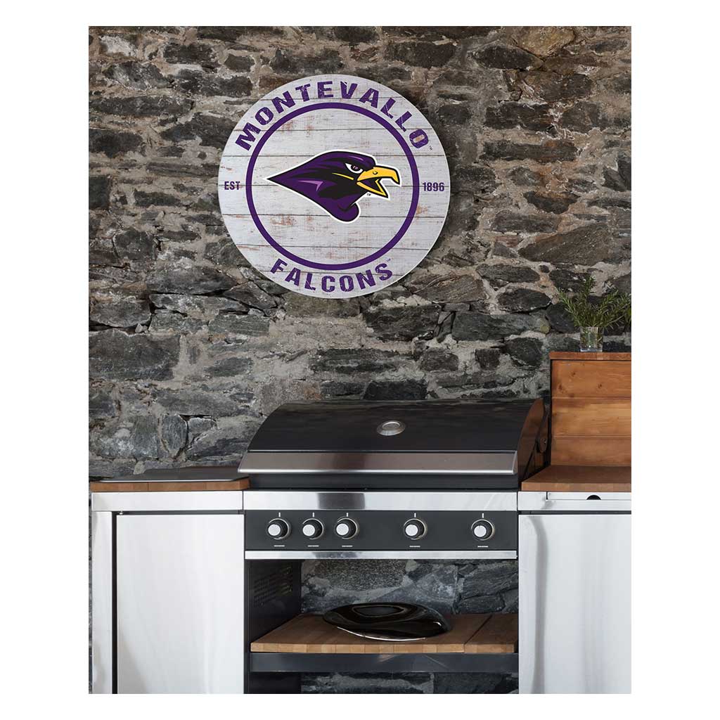 20x20 Indoor Outdoor Weathered Circle University of Montevallo Falcons