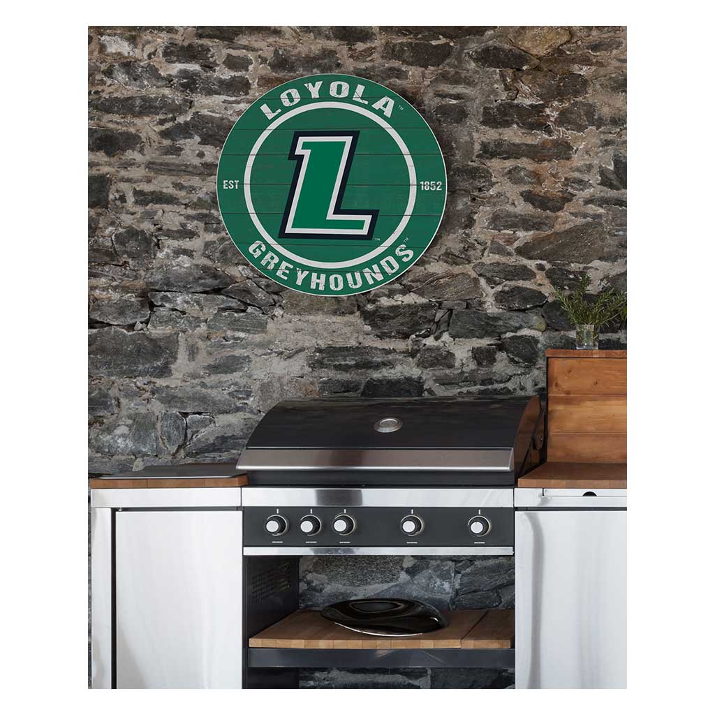 20x20 Indoor Outdoor Colored Circle Loyola University Greyhounds
