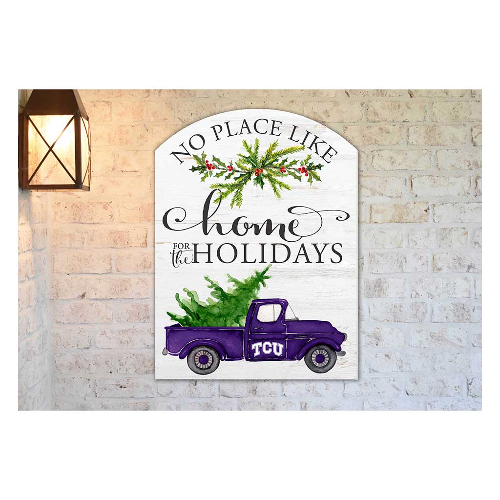 16x22 Home for Holidays Marquee Texas Christian Horned Frogs