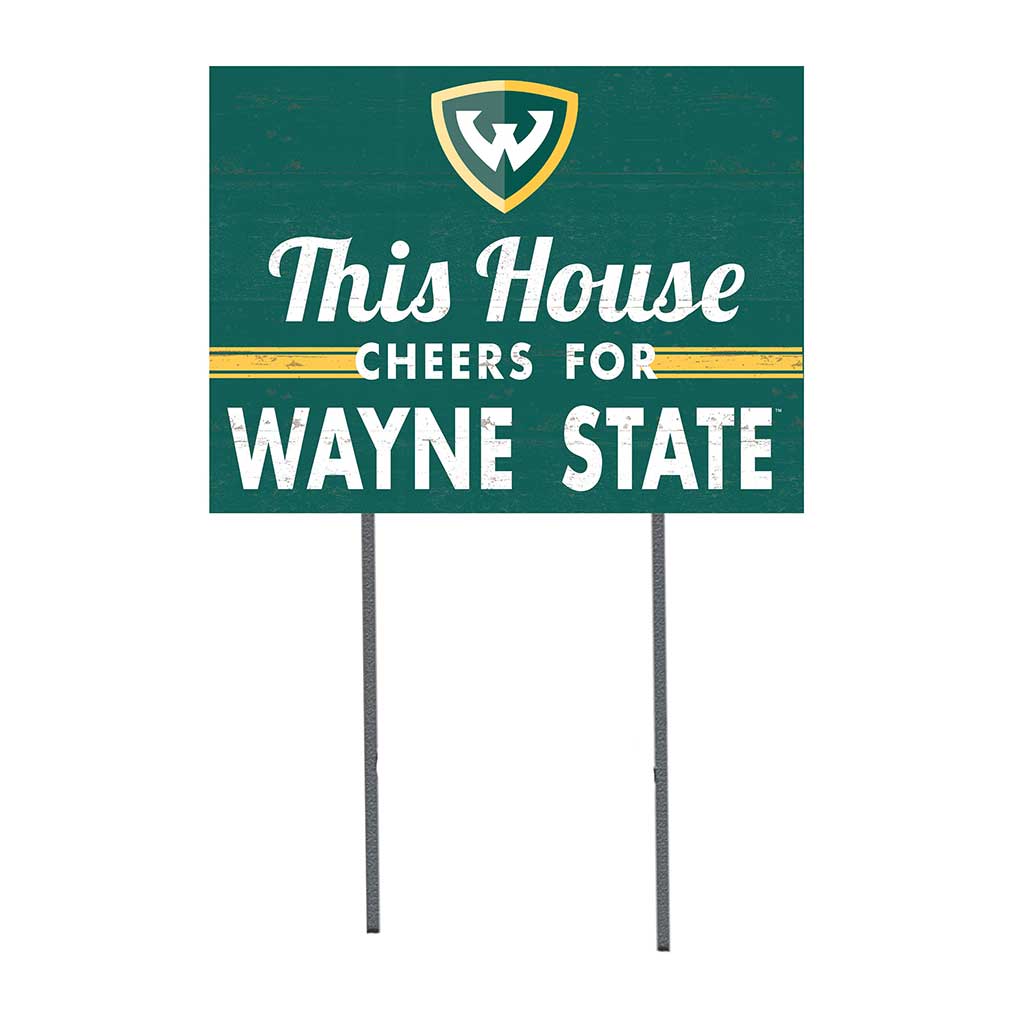 18x24 Lawn Sign Wayne State University Warriors