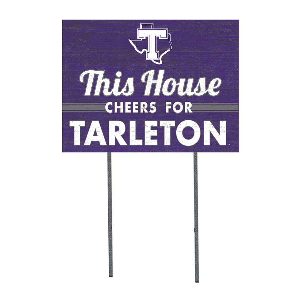 18x24 Lawn Sign This House Cheers Tarleton State University Texans