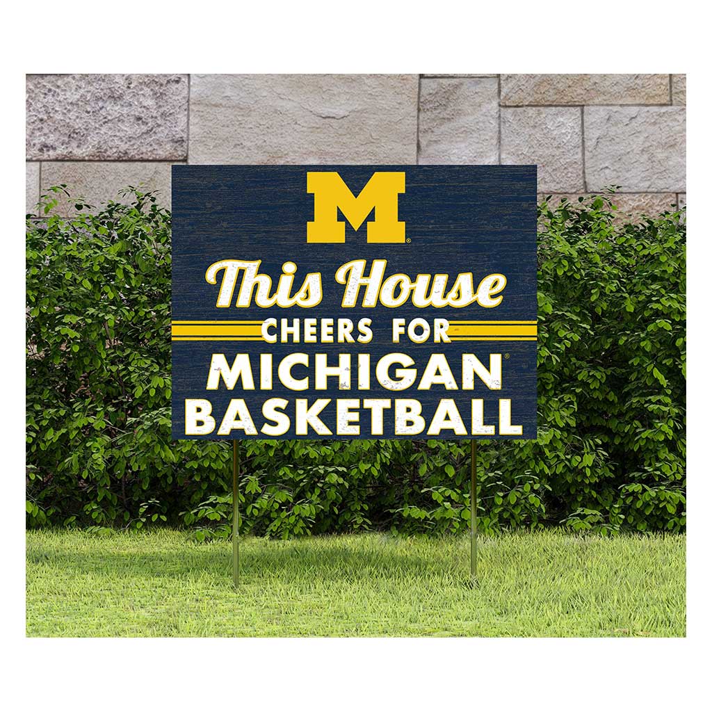 18x24 Lawn Sign Michigan Wolverines - Basketball