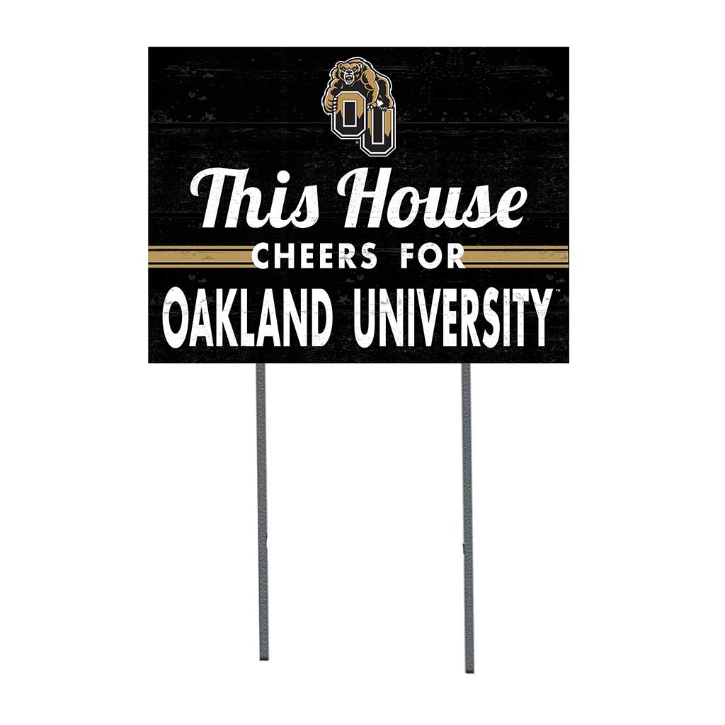 18x24 Lawn Sign Oakland University Golden Grizzlies