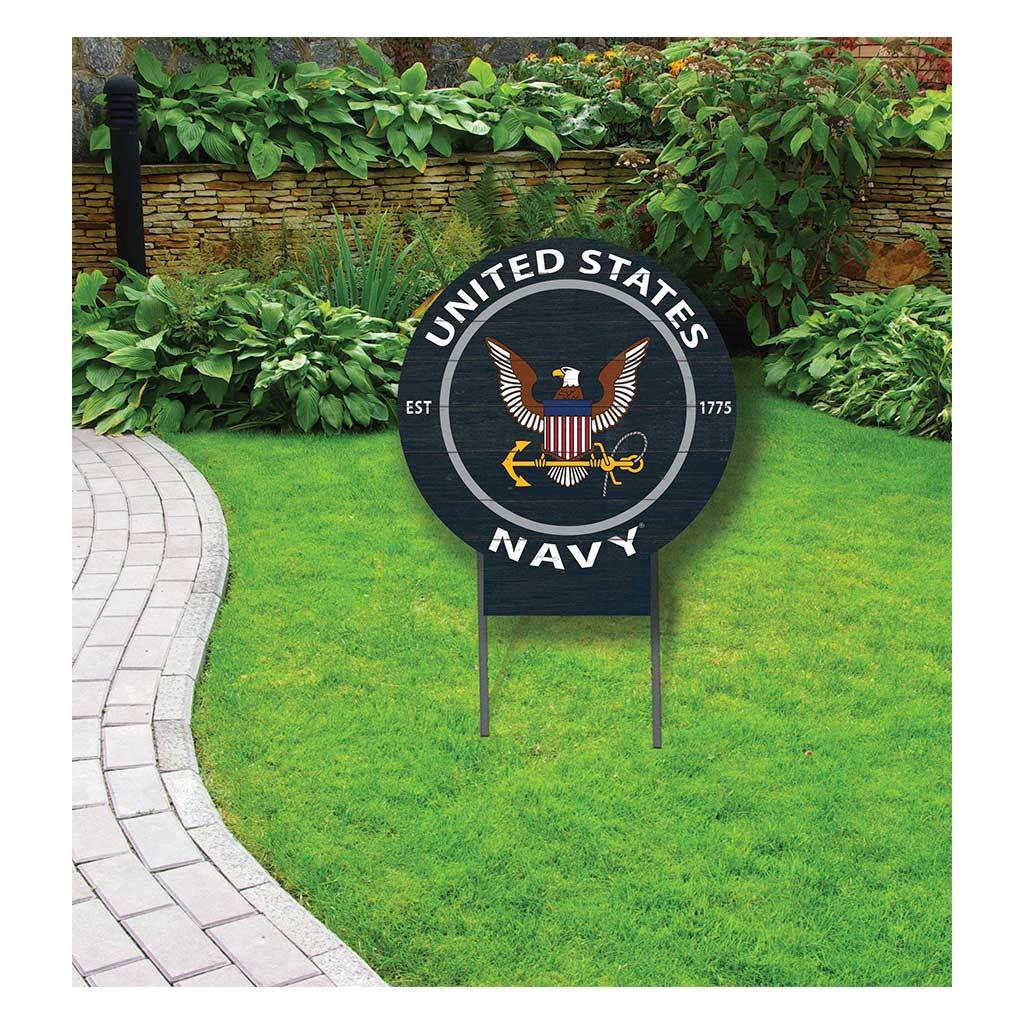 Colored Logo Navy Lawn Sign