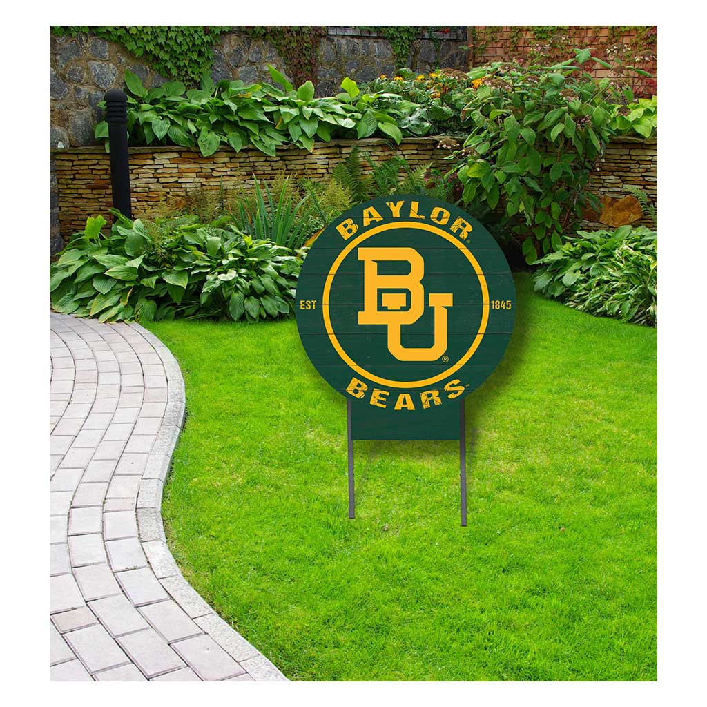 20x20 Circle Color Logo Lawn Sign Baylor Bears