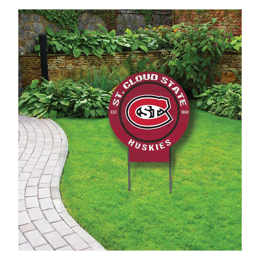 20x20 Circle Color Logo Lawn Sign St. Cloud State Huskies