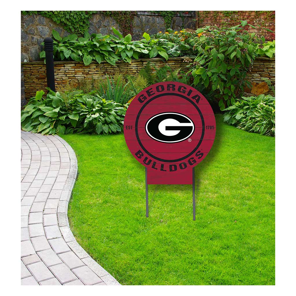 20x20 Circle Color Logo Lawn Sign Georgia Bulldogs