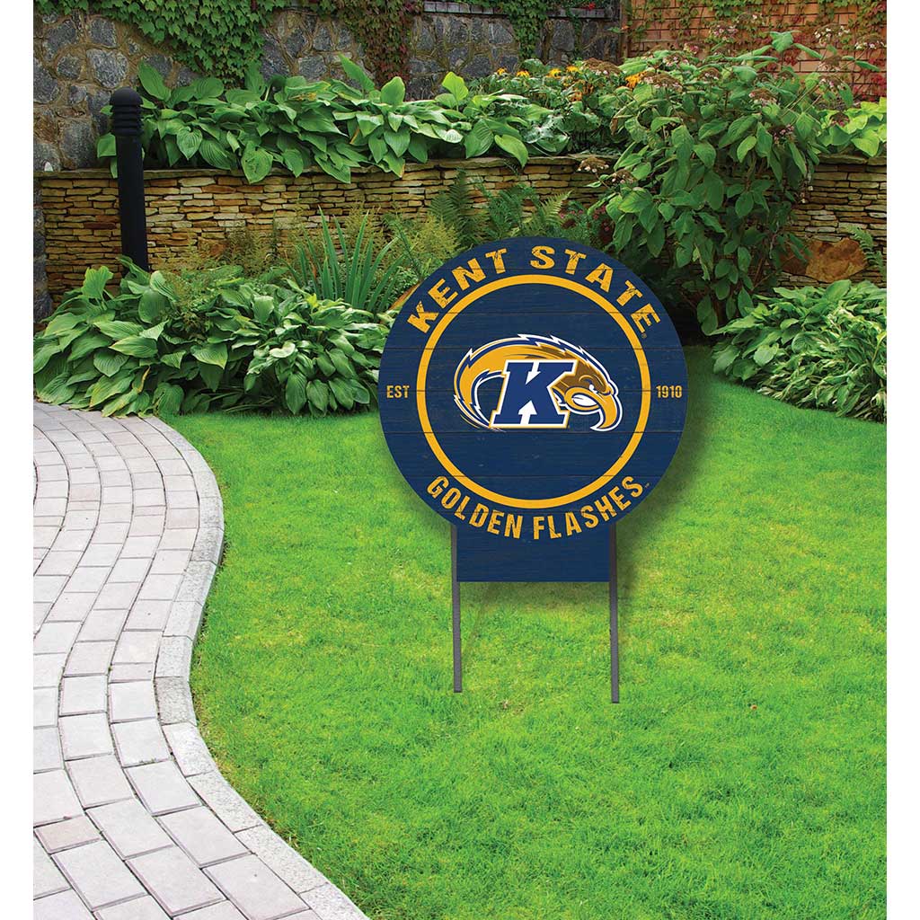 20x20 Circle Color Logo Lawn Sign Kent State Golden Flashes