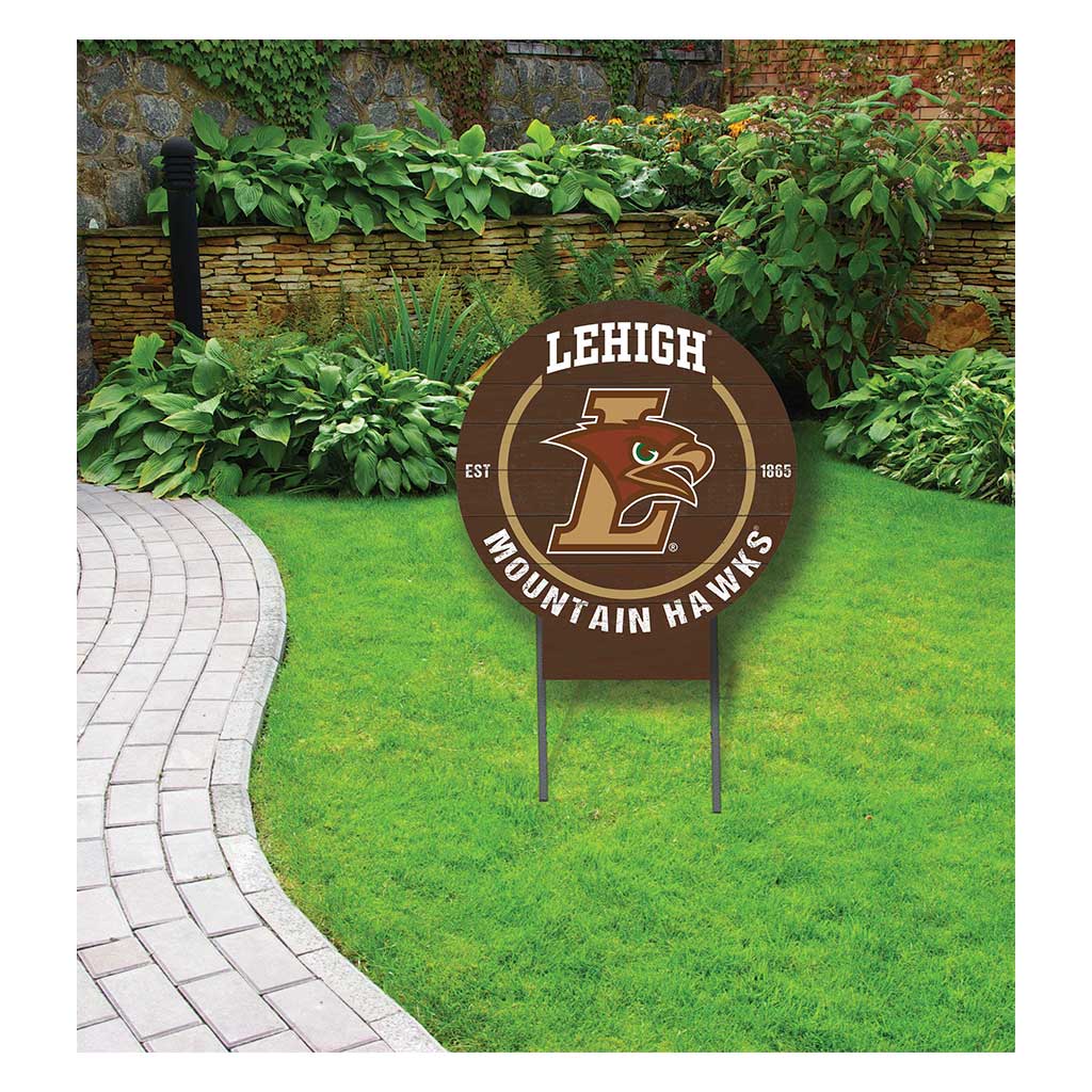 20x20 Circle Color Logo Lawn Sign Lehigh Mountain Hawks