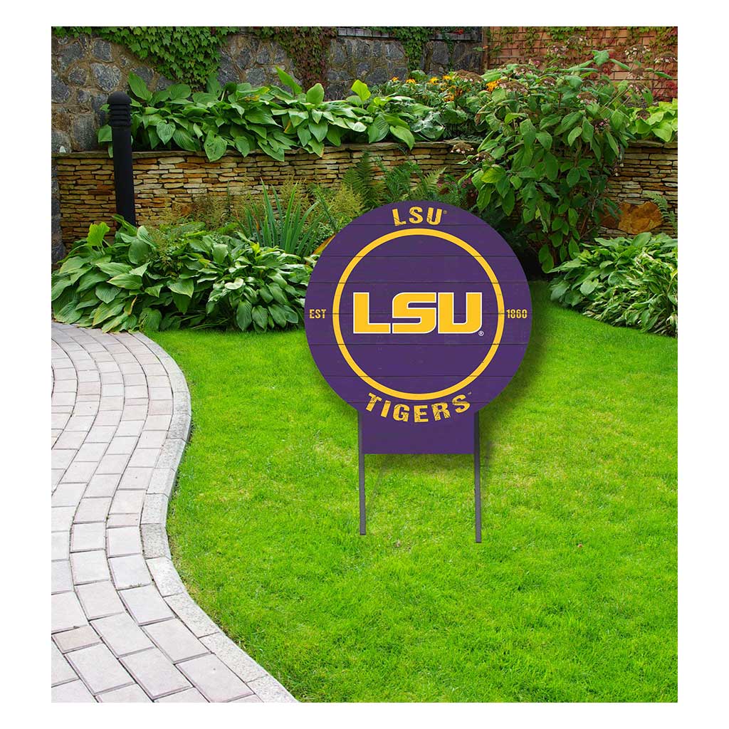 20x20 Circle Color Logo Lawn Sign LSU Fighting Tigers