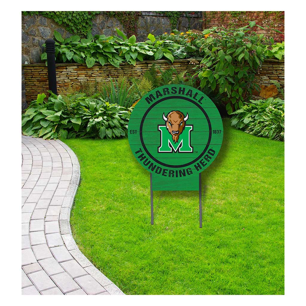 20x20 Circle Color Logo Lawn Sign Marshall Thundering Herd