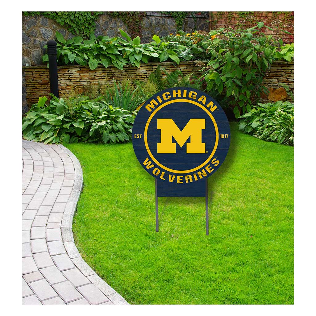 20x20 Circle Color Logo Lawn Sign Michigan Wolverines