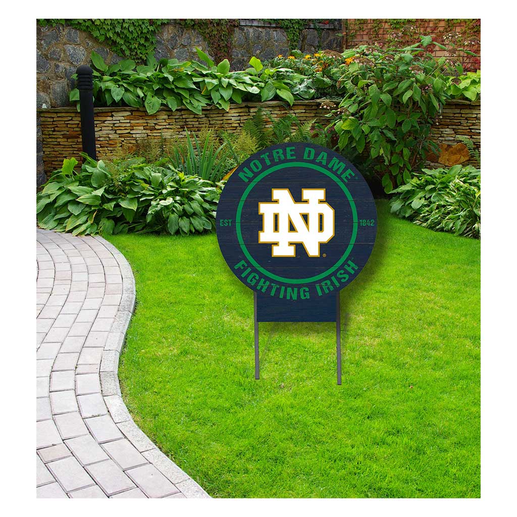 20x20 Circle Color Logo Lawn Sign Notre Dame Fighting Irish