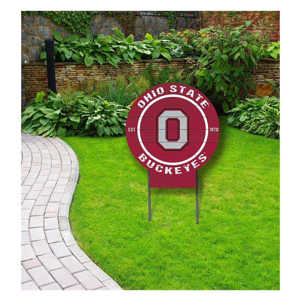 20x20 Circle Color Logo Lawn Sign Ohio State Buckeyes