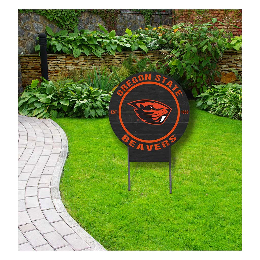 Oregon State Beavers 20'' x 20'' Retro Logo Circle Sign