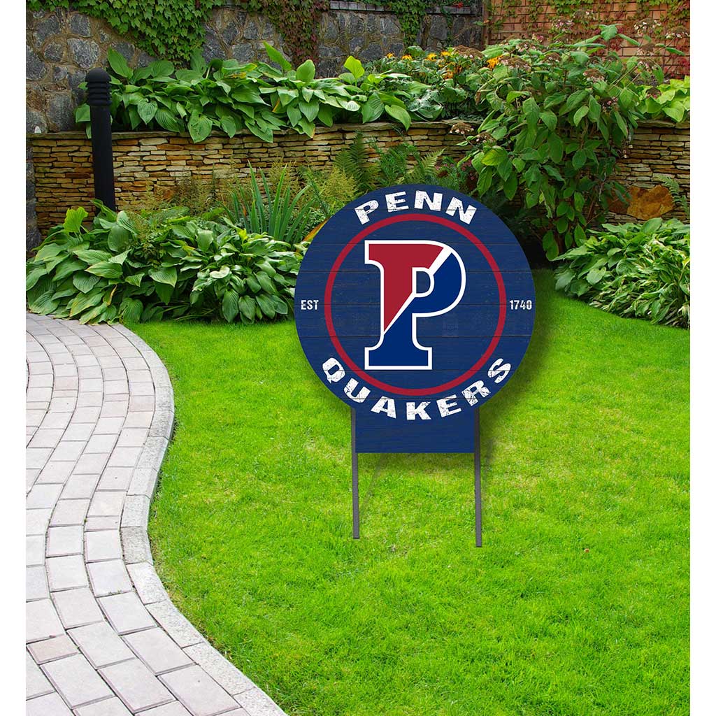 20x20 Circle Color Logo Lawn Sign University of Pennsylvania Quakers