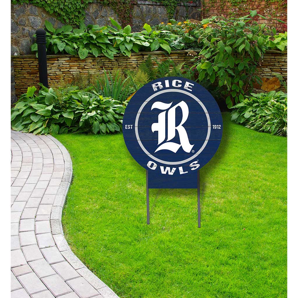 20x20 Circle Color Logo Lawn Sign Rice Owls