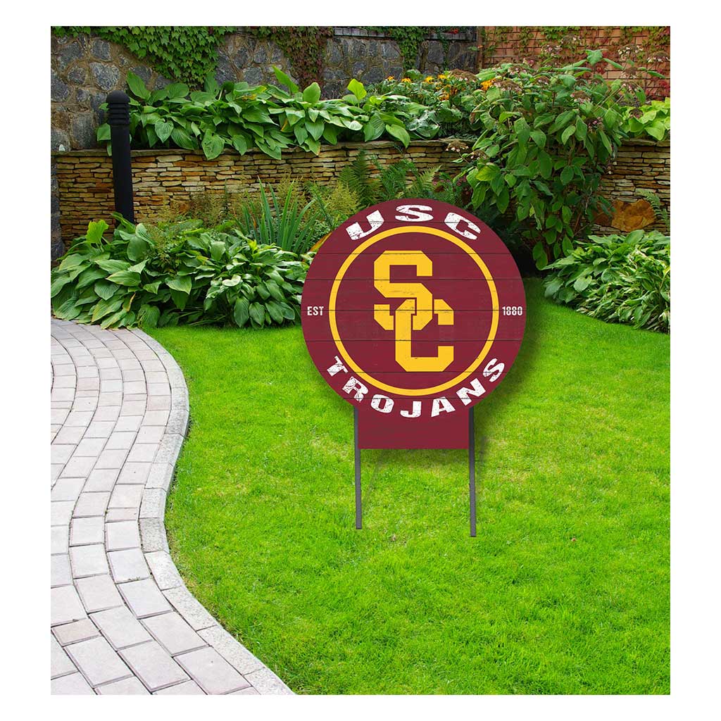 20x20 Circle Color Logo Lawn Sign Southern California Trojans