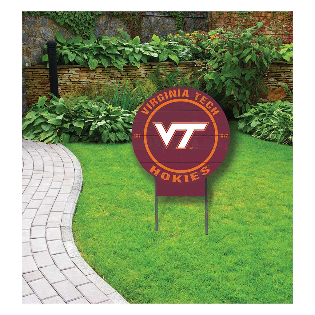 20x20 Circle Color Logo Lawn Sign Virginia Tech Hokies