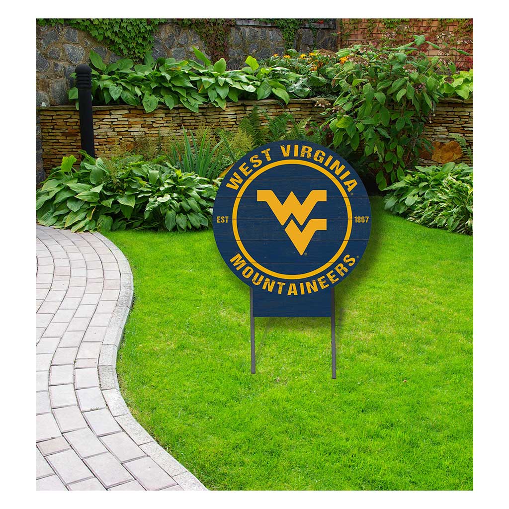20x20 Circle Color Logo Lawn Sign West Virginia Mountaineers