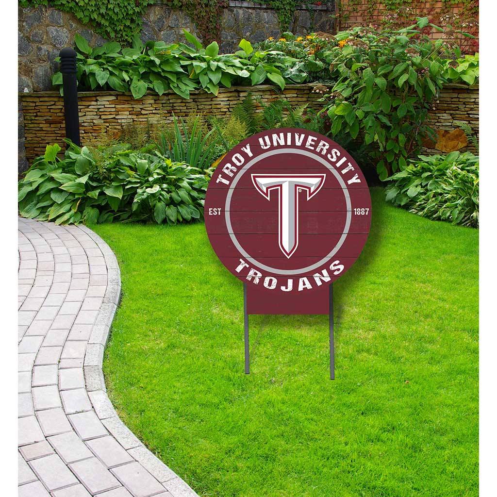 20x20 Circle Color Logo Lawn Sign Troy Trojans