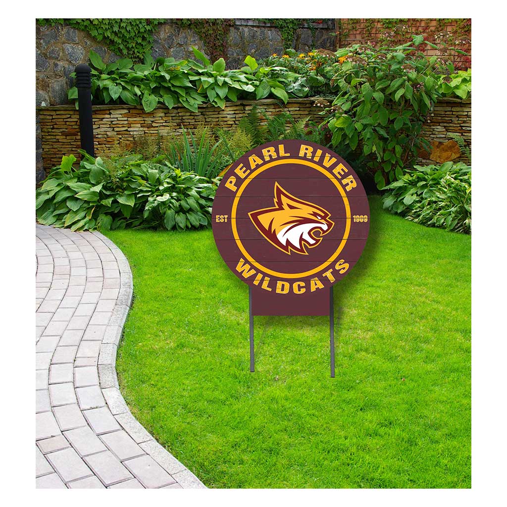 20x20 Circle Color Logo Lawn Sign Pearl River CC Wildcats