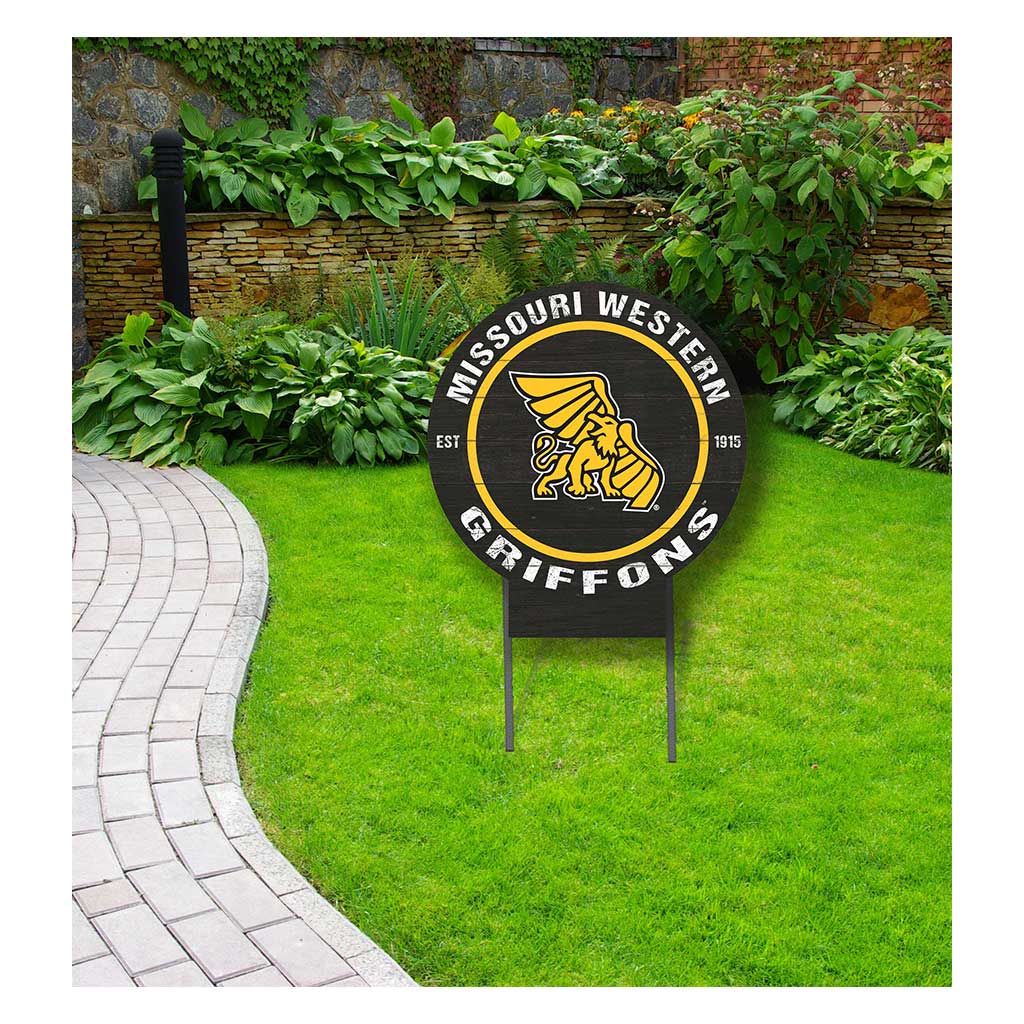 20x20 Circle Color Logo Lawn Sign Missouri Western State University Griffons