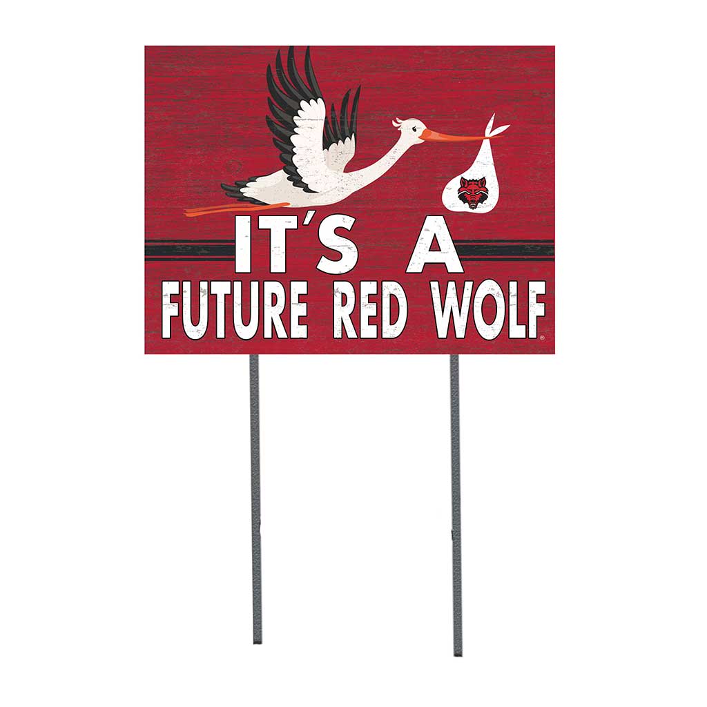 18x24 Lawn Sign Stork Yard Sign It's A Arkansas State Red Wolves