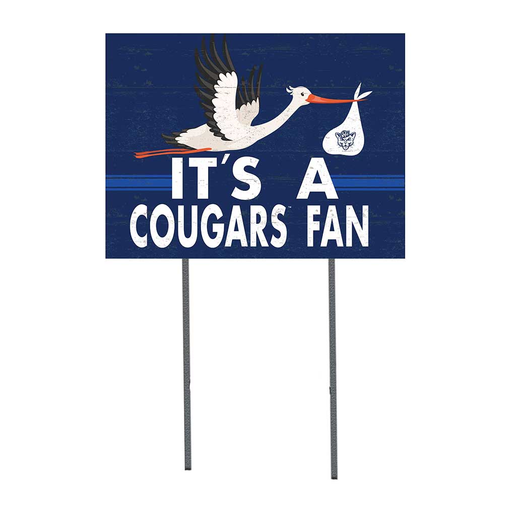 18x24 Lawn Sign Stork Yard Sign It's A Brigham Young Cougars