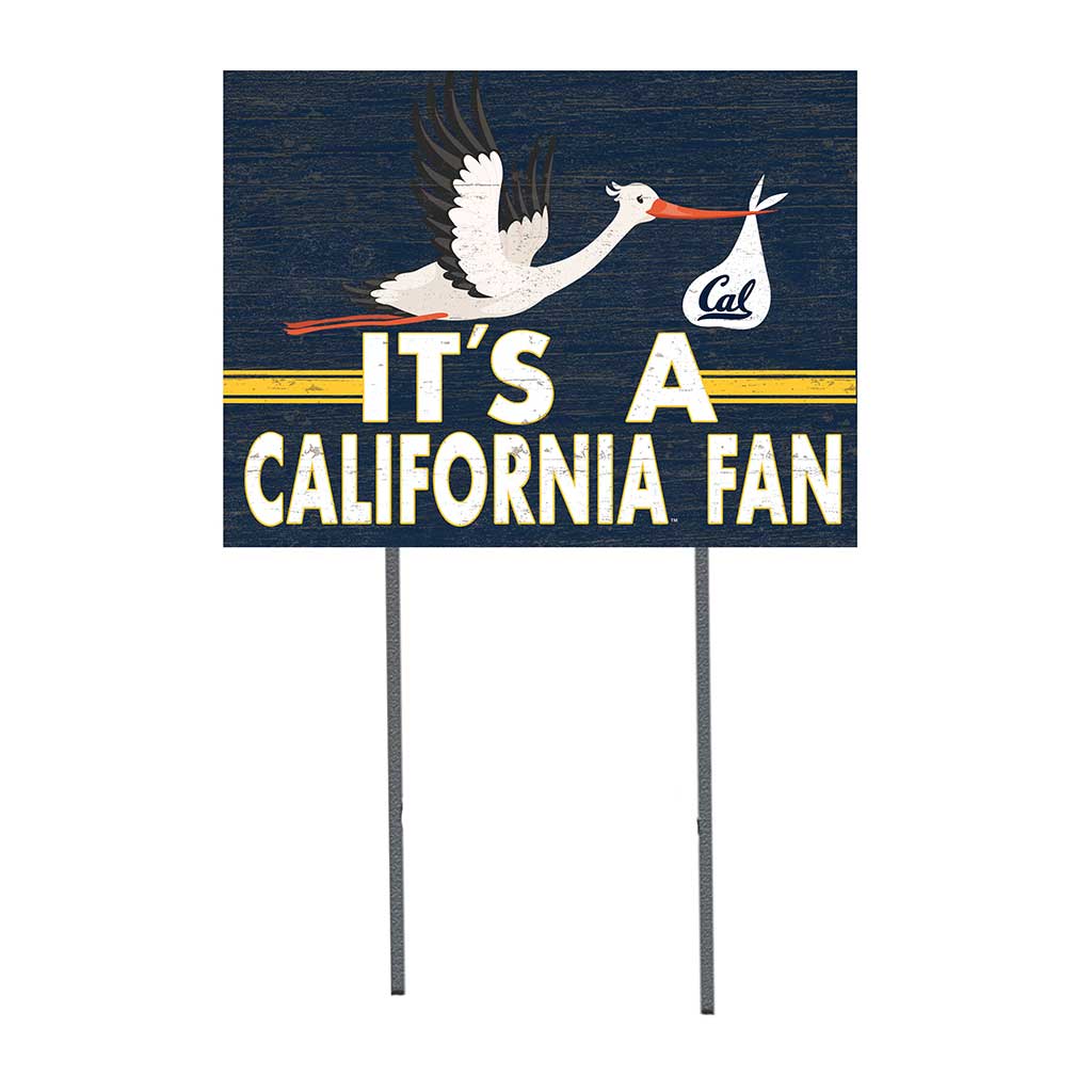 18x24 Lawn Sign Stork Yard Sign It's A California (Berkeley) Golden Bears