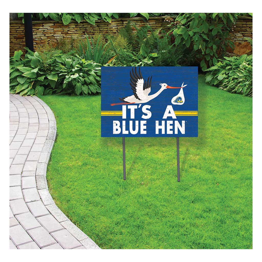 18x24 Lawn Sign Stork Yard Sign It's A Delaware Fightin Blue Hens