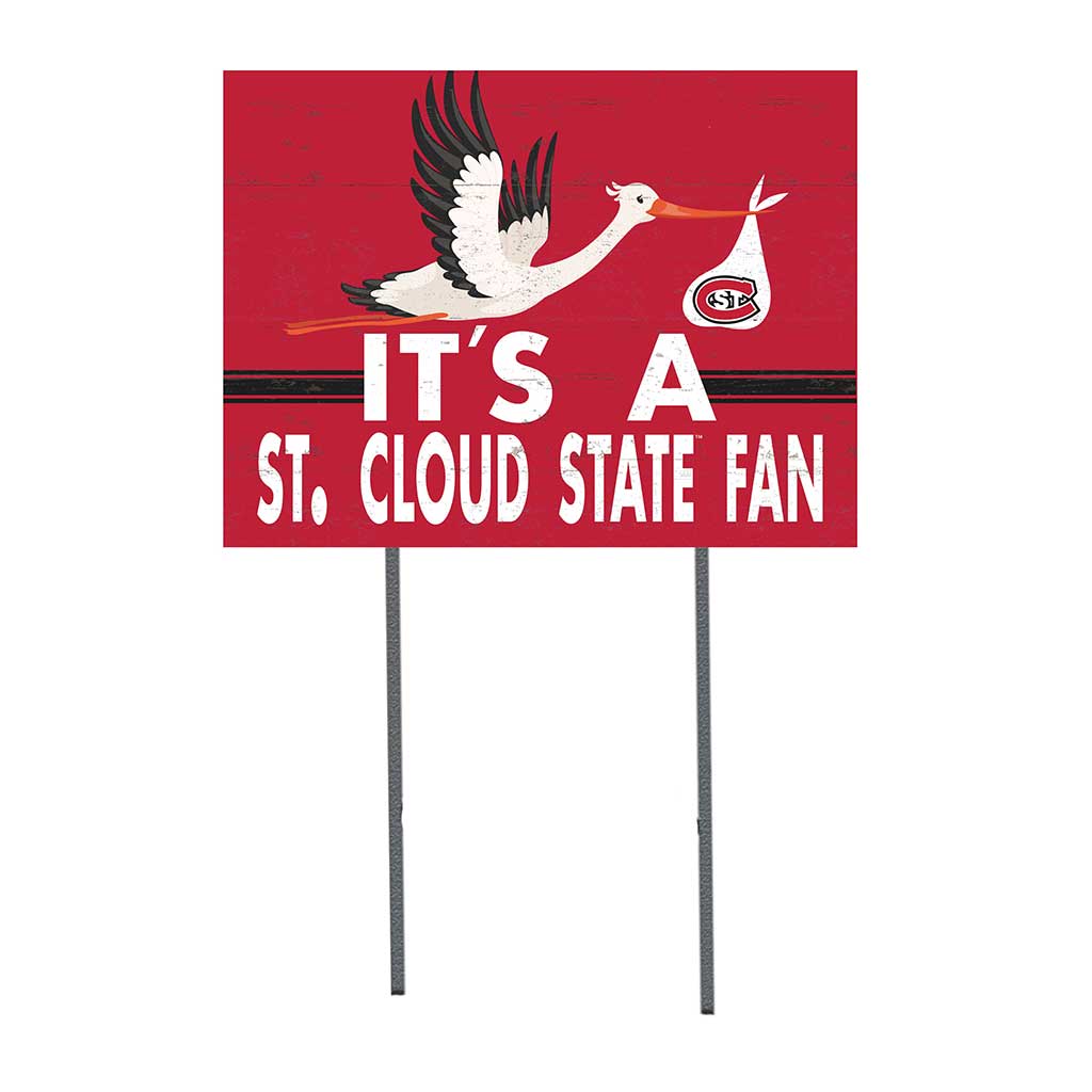 18x24 Lawn Sign Stork Yard Sign It's A St. Cloud State Huskies