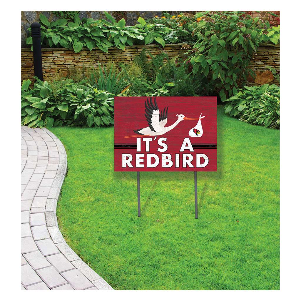 18x24 Lawn Sign Stork Yard Sign It's A Illinois State Redbirds
