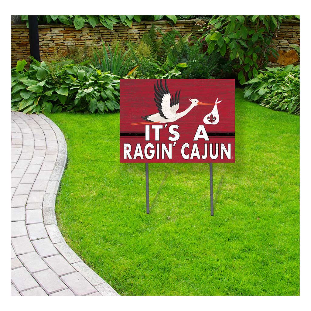 18x24 Lawn Sign Stork Yard Sign It's A Louisiana State Lafayette Ragin Cajuns